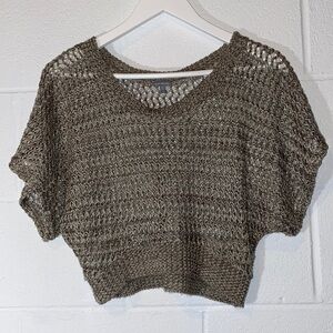 NWOT Charlotte Russe Crocheted Short Sleeve Top